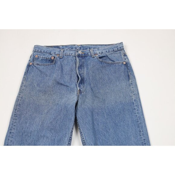 Vtg 80s 90s Levis 501xx Mens 33x36 Distressed Button Fly Original Fit Jeans USA - Picture 2 of 16